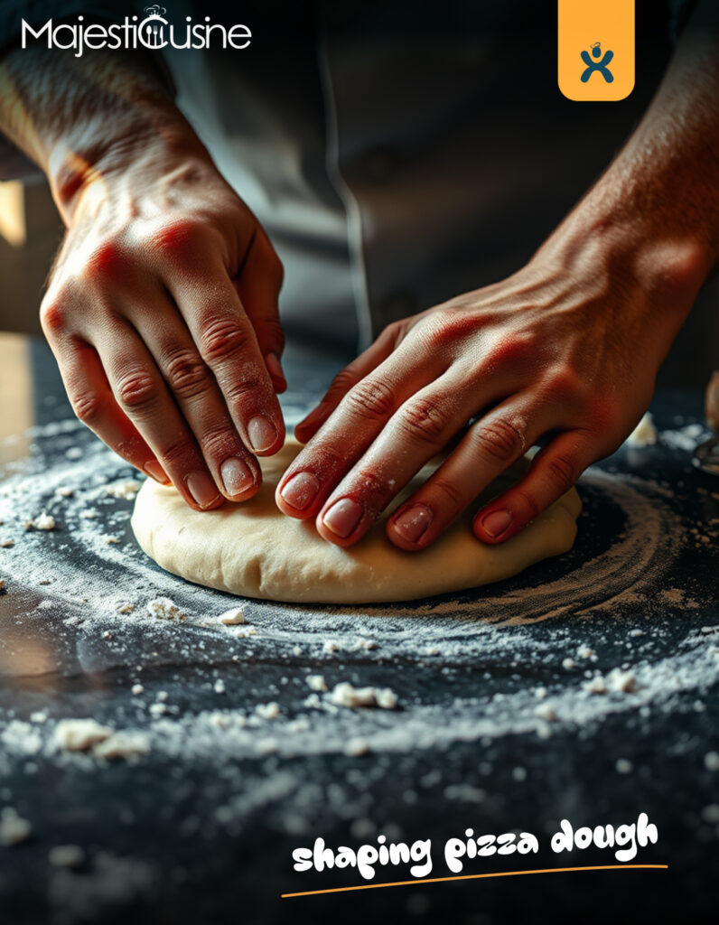 Forming pizza dough