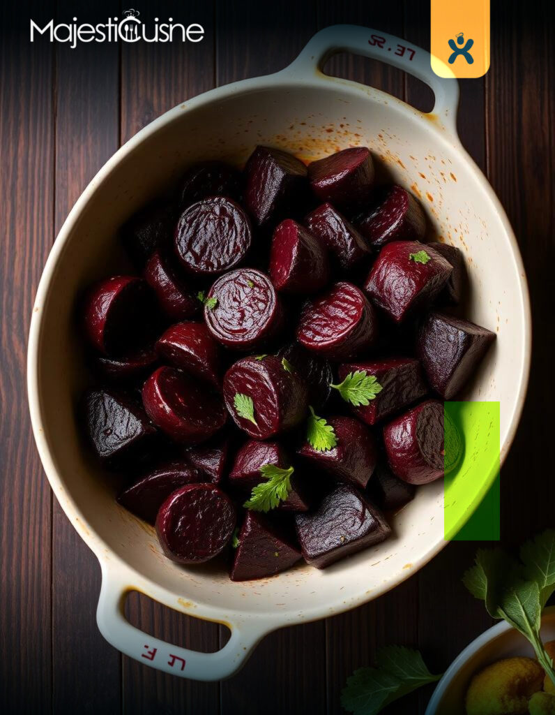 roasted beets for salad preparation