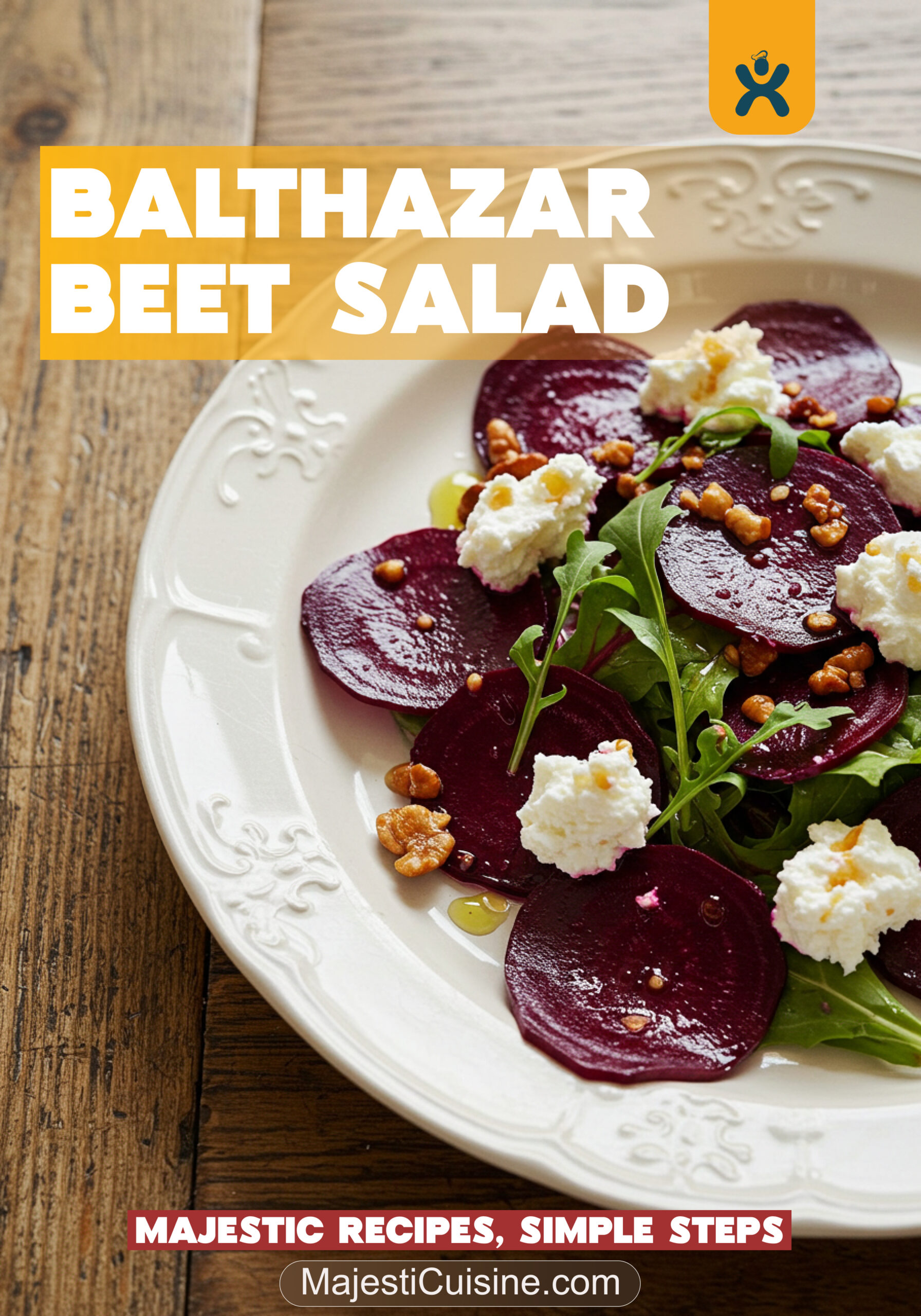 Balthazar Beet Salad with roasted beets, goat cheese, and walnuts