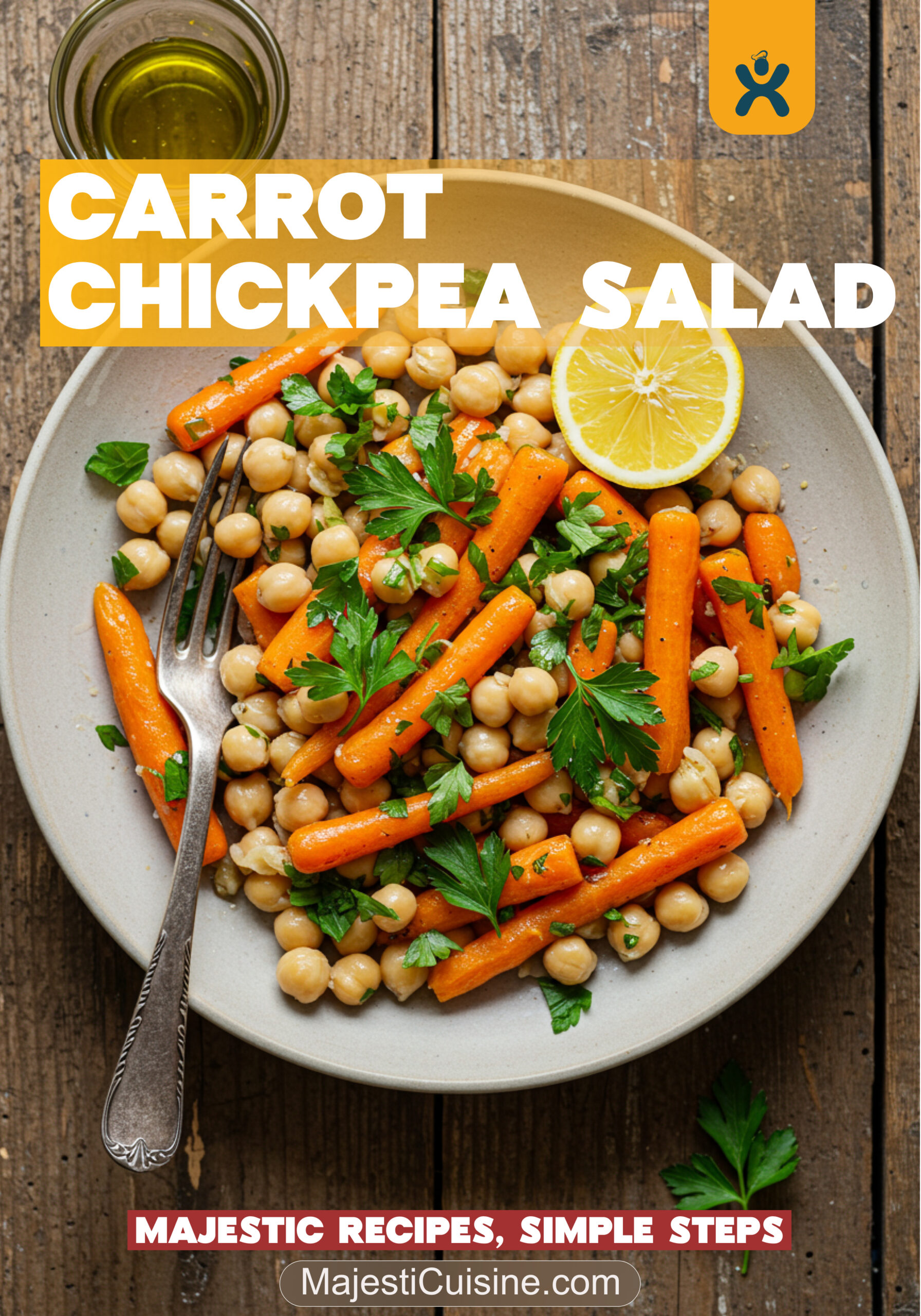 carrot and chickpea salad with parsley lemon