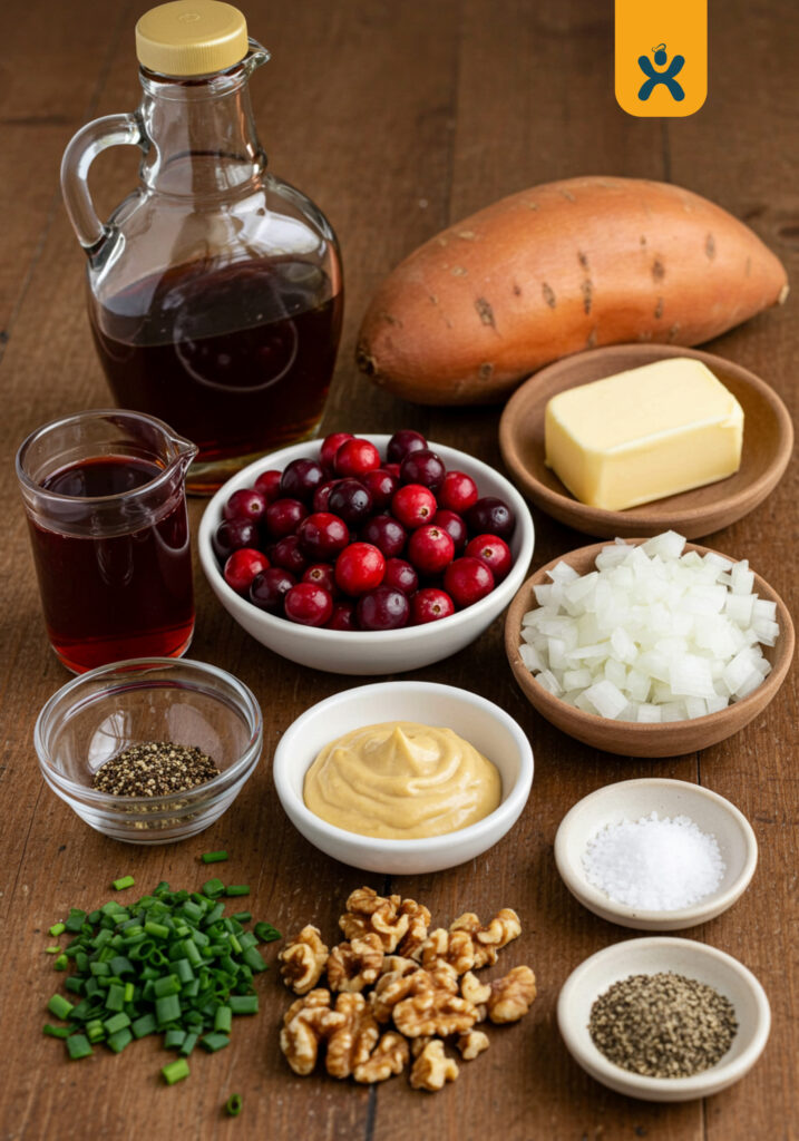 Ingredients for Cranberry-Walnut Sweet Potatoes